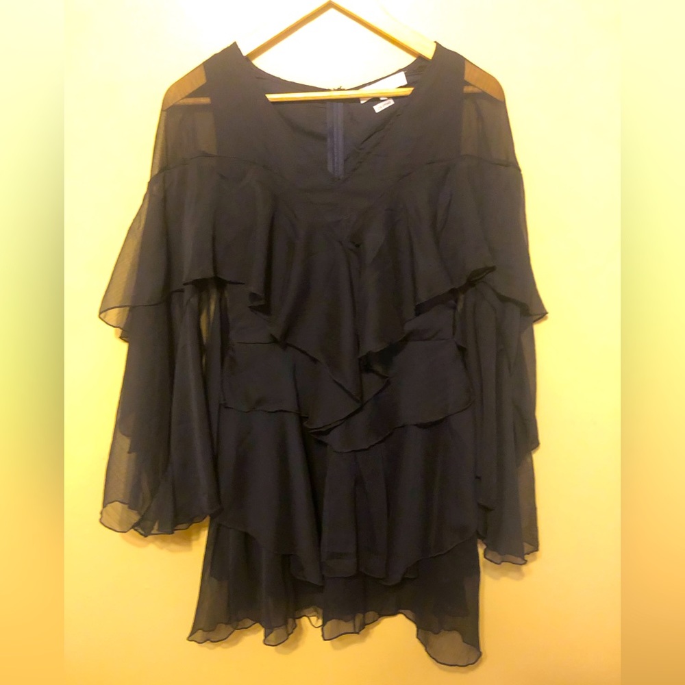 Navy Blue Long Sleeve Dress